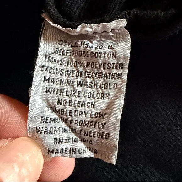 Johnny Was Black Peasant Tie Floral Embroidery Blouse Top, XS - Picture 9 of 9